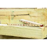 R&egrave;gle pliante, 6' lo, Bois, Graduations de 1/16" Trail Hammer and Bolt