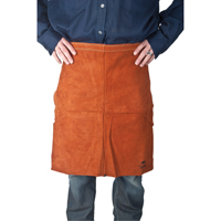 Leather Apron, Waist, 24" L, Lava Brown Trail Hammer and Bolt