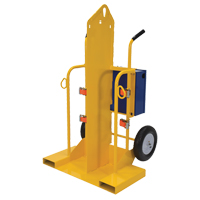 Welding Cylinder Torch Cart, Pneumatic Wheels, 24" W x 19-1/2" L Base, 500 lbs. Trail Hammer and Bolt