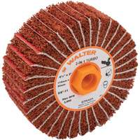 Two-In-One Turbo Drums, 4-1/2" Dia. x 2" W, 5/8"-11 Arbor, 60 Grit Trail Hammer and Bolt