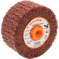 ALLSTEEL Blendex Surface Conditioning Drum, 4-1/4" Dia. x 2" W, 5/8"-11 Arbor, Coarse Grit Trail Hammer and Bolt