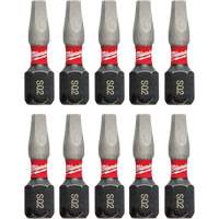 Shockwave Impact Insert Bits, Square, #2, 1/4" Drive Trail Hammer and Bolt