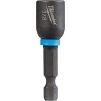 Shockwave Impact Duty Nut Driver, 1/4" Tip, 3/8" Drive, 1-7/8" L, Magnetic Trail Hammer and Bolt