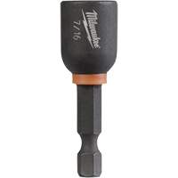 Shockwave Impact Duty Nutsetter, 1/4" Tip, 7/16" Drive, 1-7/8" L, Magnetic Trail Hammer and Bolt