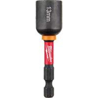Shockwave Impact Duty Nut Driver, 1/4" Tip, 13 mm Drive, 2-9/16" L, Magnetic Trail Hammer and Bolt
