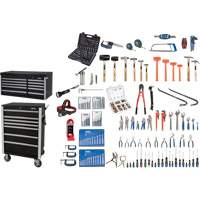 Ensemble d'outils ultime avec coffre en acier et chariot, 358 morcea Trail Hammer and Bolt