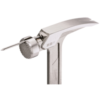 Milled Face Framing Hammer, 22 oz., Solid Steel Handle, 15" L Trail Hammer and Bolt