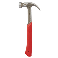 Curved Claw Smooth-Face Hammer, 20 oz., Solid Steel Handle, 14" L Trail Hammer and Bolt