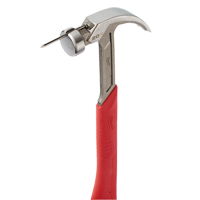 Curved Claw Smooth-Face Hammer, 20 oz., Solid Steel Handle, 14" L Trail Hammer and Bolt