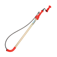 Toilet Auger, Manual, Bulb, 6' Cable Length, 1/2" Cable Diameter Trail Hammer and Bolt