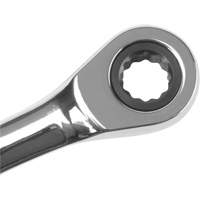 Cl&eacute; mixte &agrave; cliquet m&eacute;trique, 12 pans, 8 mm, Fini Chrome Trail Hammer and Bolt