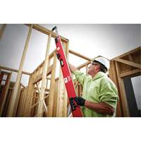 RedStick Expandable Level, I-Beam, 12' L, Aluminum, 3, Magnetic Trail Hammer and Bolt