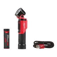 USB Pivoting Flashlight, LED, 500 Lumens, Rechargeable Batteries Trail Hammer and Bolt