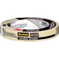 Scotch&reg; Contractor Grade Masking Tape 2020, 18 mm (3/4") x 55 m (180'), Beige Trail Hammer and Bolt