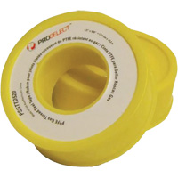 Ruban &agrave; filetage pour tuyau en PTFE pour industrie p&eacute;troli&egrave;re et gazi&egrave;re, 12,7 mm (1/2") x 6,6 m (21,67'), Jaune Trail Hammer and Bolt