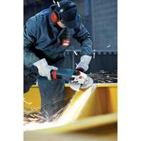 High Performance Large Angle Grinder, 9", 120 V, 15 A, 6500 RPM Trail Hammer and Bolt