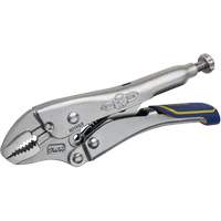 Fast Release Locking Pliers with Wire Cutter, 5" Length, Curved Jaw Trail Hammer and Bolt
