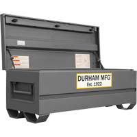 Boîte de rangement pour le chantier, 60" x 24" x 22-3/4", Acier, Gris Trail Hammer and Bolt