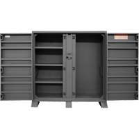 Armoire de rangement avec tablettes pour le chantier, Acier, 47,5 pi³, Gris Trail Hammer and Bolt
