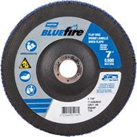 Disque &agrave; lamelles &agrave; grain grossier BlueFire, 7" x 7/8", Type 27, Grain 80, Alumine de zirconium Trail Hammer and Bolt