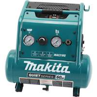 Quiet Series Air Compressor, Electric, 2 Gal (2.4 US Gal), 135 PSI, 120/1 V Trail Hammer and Bolt