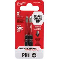 Shockwave Impact Duty Screwdriver Bit, Phillips, #1, 1/4" Drive Trail Hammer and Bolt
