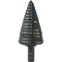 Foret &eacute;tag&eacute; &agrave; trous multiples no 12, 7/8" - 1-3/8", Incr&eacute;ments de 1/16", Acier rapide Trail Hammer and Bolt