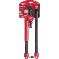 Cl&eacute; &agrave; tuyau adaptable Cheater, Cap des m&acirc;choires 2-1/2", Longueur 18"/24"/10", Fini Rev&ecirc;tement en poudre, Prise Ergonomique Trail Hammer and Bolt