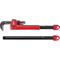 Cl&eacute; &agrave; tuyau adaptable Cheater, Cap des m&acirc;choires 2-1/2", Longueur 18"/24"/10", Fini Rev&ecirc;tement en poudre, Prise Ergonomique Trail Hammer and Bolt