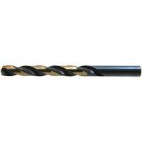 DRILLCO Heavy-Duty Jobber Drill, High Speed Steel, A, 3-7/8" L, 2-5/8" Flute, 135° Point Angle Trail Hammer and Bolt