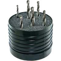 DRILLCO Combined Tap & Drill Set, 6 Pieces, High Speed Steel Trail Hammer and Bolt