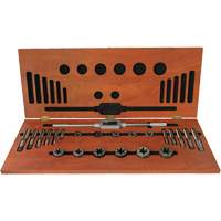 DRILLCO Tap & Hex Die Set, 23 Pieces Trail Hammer and Bolt