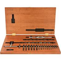 DRILLCO Tap & Hex Die Set, 36 Pieces Trail Hammer and Bolt