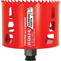 Scie cloche pour bois et m&eacute;tal, 3-1/2", Profondeur de la coupe 2-3/8", Carbure Trail Hammer and Bolt