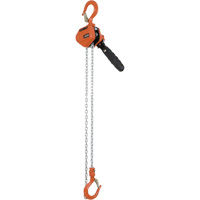 VLP-25-5 VLP Series Lever Puller, 5' Lift, 500 lbs. (0.25 tons) Capacity, Galvanized Steel Chain Trail Hammer and Bolt