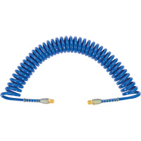 APUB-1425 Recoil Air Hose with Swivel Fittings & Protective Spring, Air, 1/4" ID x 25' L, Polyurethane Trail Hammer and Bolt