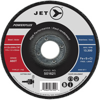 Meule &agrave; tronçonner PowerPlus A60T, 4-1/2" x 3/64", Arbre de 7/8", Type 27, 13 300 Tr/min Trail Hammer and Bolt