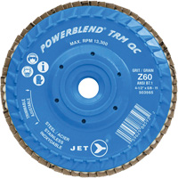 Disque &agrave; feuillets PowerBlend TRM QC ajustable, 4-1/2" x 5/8"-11, Type 27, Grain Z60, Alumine de zirconium Trail Hammer and Bolt