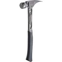 TIBONE Milled Titanium Framing Hammer, 14 oz., Solid Steel Handle, 15-1/4" L Trail Hammer and Bolt
