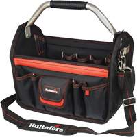 Porte-outils de 14" &agrave; dessus ouvert, Polyester balistique, Noir/Rouge Trail Hammer and Bolt