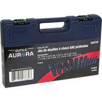 Jeu de douilles SAE, 19 Mcx, Chocs, Prise de 1/2", Profond Trail Hammer and Bolt