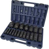 Jeu de douilles SAE, 19 Mcx, Chocs, Prise de 1/2", Profond Trail Hammer and Bolt