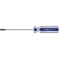 Tournevis &agrave; fente bleu transparent avec bandes , Tige de 1/8", Ronde, Prise en Plastique Trail Hammer and Bolt