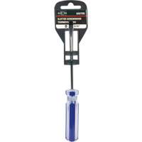 Tournevis &agrave; fente bleu transparent avec bandes, Tige de 3/16", Ronde, Prise en Plastique Trail Hammer and Bolt
