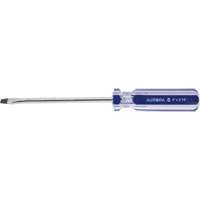 Tournevis &agrave; fente bleu transparent avec bandes, Tige de 3/16", Ronde, Prise en Plastique Trail Hammer and Bolt