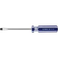 Tournevis &agrave; fente bleu transparent avec bandes, Tige de 1/4", Ronde, Prise en Plastique Trail Hammer and Bolt