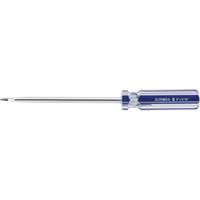 Tournevis &agrave; fente bleu transparent avec bandes, Tige de 5/16", Ronde, Prise en Plastique Trail Hammer and Bolt