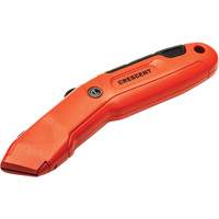 Auto-Retracting Safety Knife, 1", Steel, Aluminum Handle Trail Hammer and Bolt