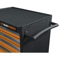 GSX Series Rolling Tool Cabinet, 6 Drawers, 36" W x 18-1/5" D x 37-2/5" H, Black/Orange Trail Hammer and Bolt