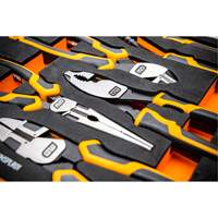 PITBULL Cushion Grip Pliers Set in Foam Storage Tray, 5 Pieces Trail Hammer and Bolt